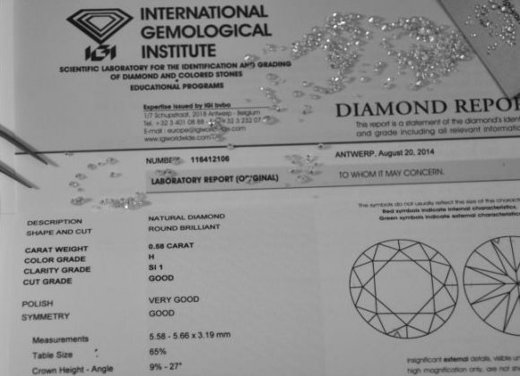 La certificazione GIA dei diamanti che ne attesta il valore